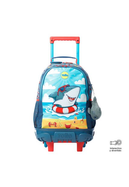 Morral Con Ruedas Niño Rue Bomper Little Surfer Mediano Gris