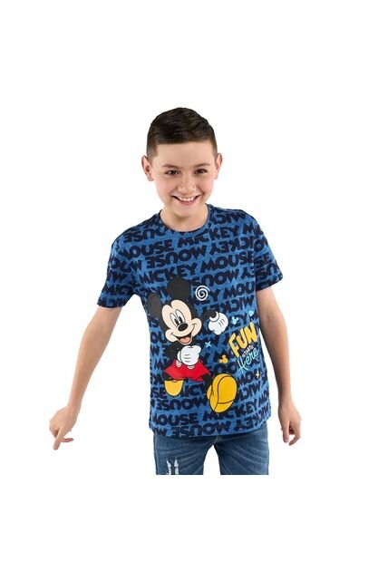 Camiseta Para Niño Mickey Fun Azul