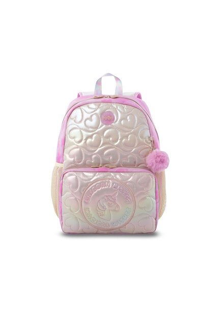 Morral Para Niña Unicorn Kisses Mediano Color Amarillo