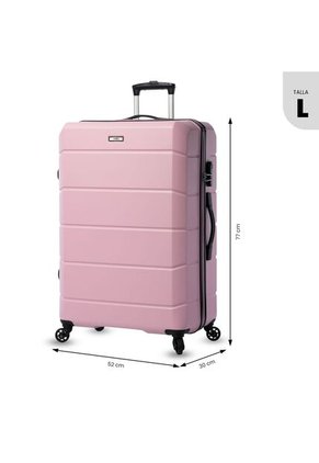 Maleta De Viaje Grande 23 Kilos 360 Rayatta Rosada