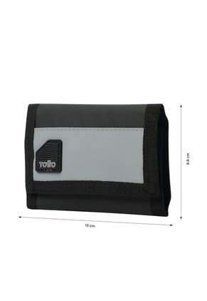 Billetera Contrast Chain Con RFID Blocker Negra