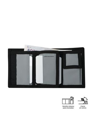 Billetera Contrast Chain Con RFID Blocker Negra