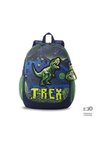 Morral Para Niño Digisaurio Grande Color Azul Totto
