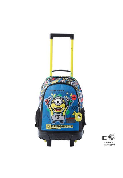 Morral Con Ruedas Para Niño Minions Chemical M Azul