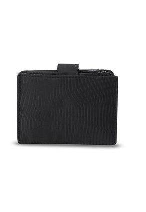 Billetera Para Mujer Texture Dull Con RFID Blocker Negra