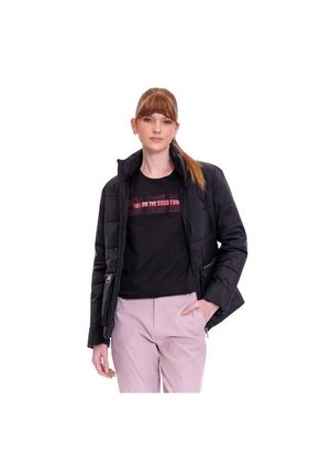 Camiseta Estampada Para Mujer Dusti Manga Corta Negra