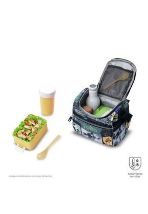 Lonchera Térmica Para Hombre Pizarra Mediano Negra