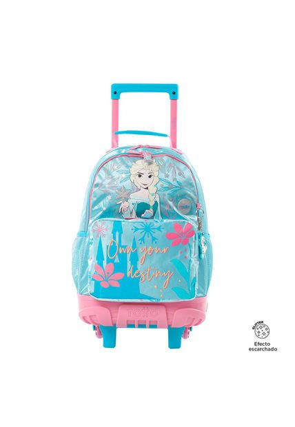 Morral Con Ruedas Niña Frozen Destiny Mediano Azul