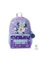 Morral Para Niña Minnie Mediano Morado Con Corazones de Totto