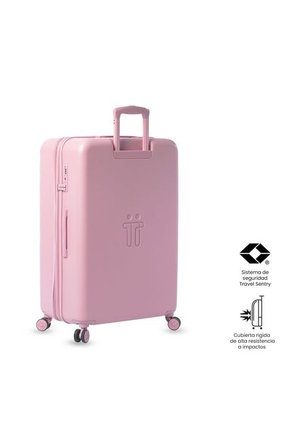 Maleta De Viaje Grande 23 Kilos 360 Bazy + 2.0 Rosada