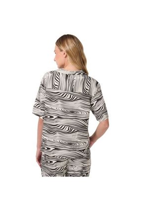 Camisa Manga Corta Brezo Para Mujer Blanca