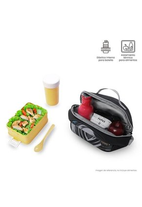 Lonchera Térmica Para Niño Hanzo Mediano Negra