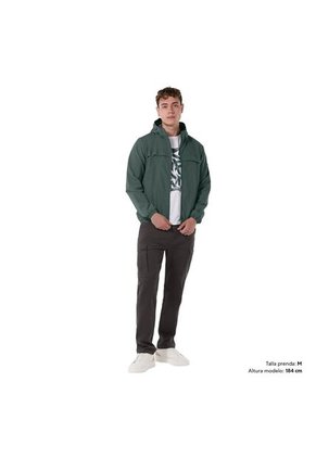 Chaqueta Rompevientos Para Hombre Ice Solid Verde