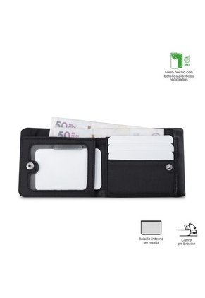Billetera Para Hombre Ermatto Con RFID Blocker Negra