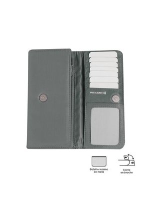Billetera Adelaide 2 Con RFID Blocker Gris