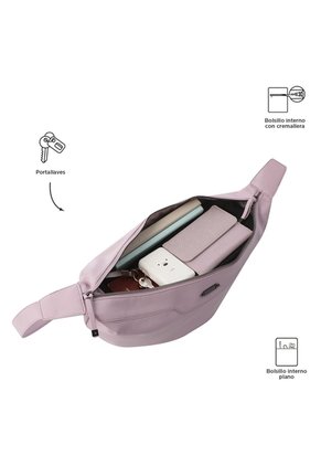Bolso Para Mujer Toscana Crossbody Mediano Rosado