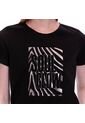 Camiseta Estampada Para Mujer Prime Manga Corta Negra de Totto