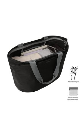 Shopping Bag Plegable Ramel Liviana Negro