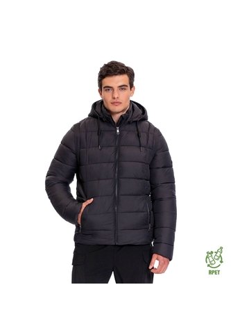Chaqueta Acolchada Para Hombre Atlantida 2 En 1 Negra Totto