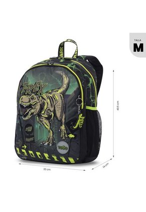Morral Para Niño Dino Rock Mediano Verde