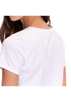 Camiseta Estampada Para Mujer Prime Manga Corta Blanca