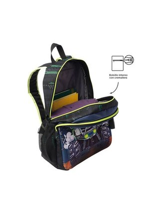 Morral Para Niño Monster Race Grande Negro