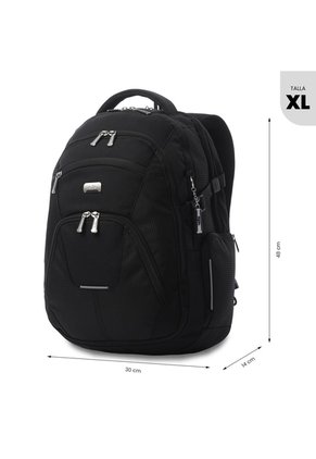 Morral Táctico Porta PC 16" Polixan 3.0 Negro Hombre