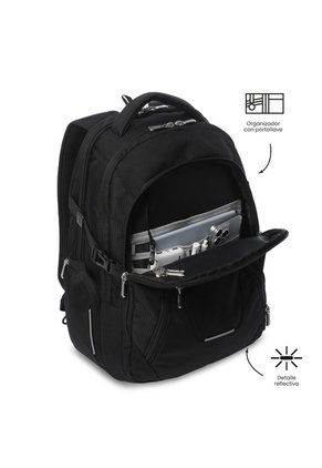 Morral Táctico Porta PC 16" Polixan 3.0 Negro Hombre