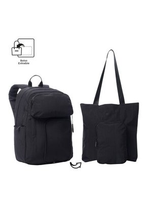 Morral Universitario 2 En 1 Porta PC 16" Duality Negro Unisex