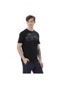 Camiseta Estampada Para Hombre Atena Manga Corta Negra de Totto