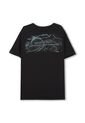 Camiseta Estampada Para Hombre Atena Manga Corta Negra de Totto