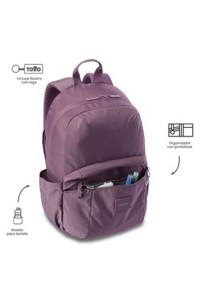 Morral Universitario Trik 2.0 Porta PC 14" Morado Mujer