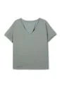 Camisa Para Mujer Unicolor Viny Manga Corta Verde de Totto