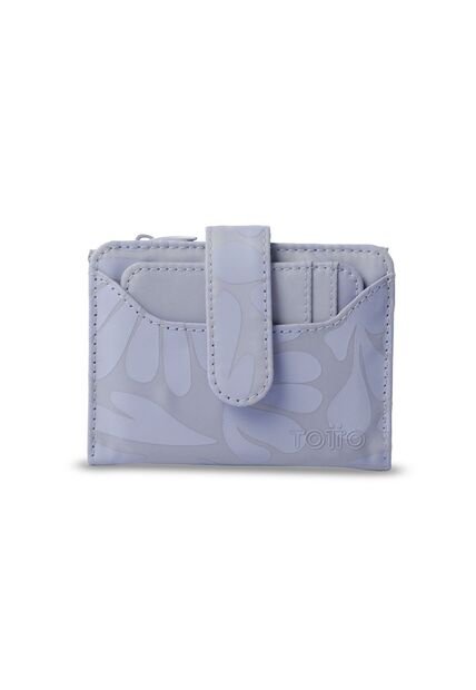 Billetera Mujer Texture Pequeña Con RFID Blocker Morada