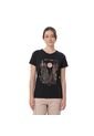 Camiseta Estampada Para Mujer Prime Manga Corta Negra de Totto