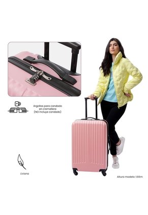 Maleta De Viaje Bodega 23 Kg Rocka Rosa Claro Totto