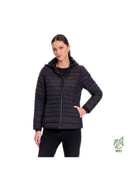 Chaqueta Acolchada Para Mujer Chalina 2 En 1 Negra