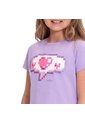 Camiseta Para Niña Proyect Color Morada de Totto