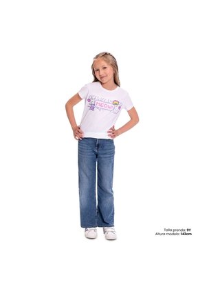 Camiseta Para Niña Proyect Color Blanca
