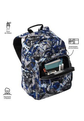 Morral Juvenil Porta PC 14" Acuarela Gris