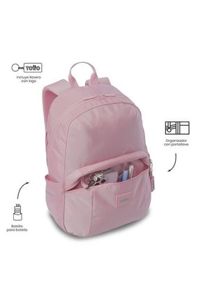 Morral Mochila Trik M Porta Pc 14'' Para Mujer Rosado Totto