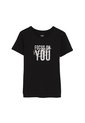 Camiseta Estampada Para Mujer Prime Negra de Totto