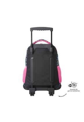 Maleta Para Niña Con Ruedas Skl Grande Negro