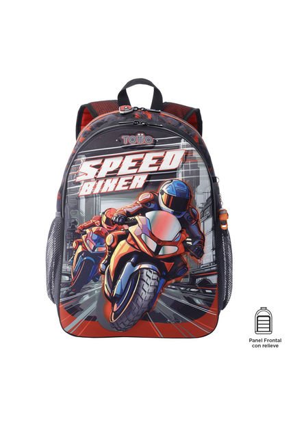 Morral Para Niño Speed Biker Grande Rojo