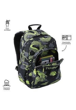 Morral Juvenil Porta PC 14" Acuarela Negro