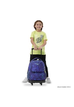 Maleta Para Niño Con Ruedas Skl Grande Azul