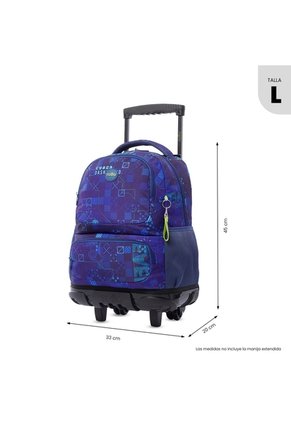 Maleta Para Niño Con Ruedas Skl Grande Azul