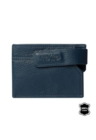 Portadocumentos De Cuero Mar Azul Totto