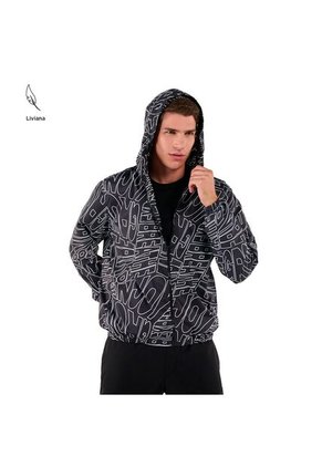 Chaqueta Para Hombre Ice Print Negra