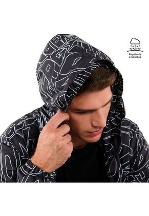 Chaqueta Para Hombre Ice Print Negra